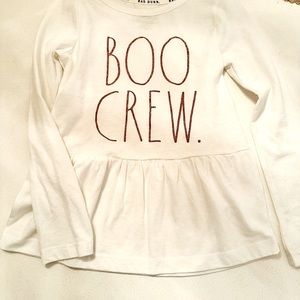 Rae Dunn Halloween theme flutter long sleeve tee.